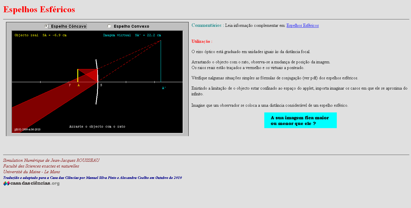 Física – Ótica Geométrica – Espelhos esféricos – Física