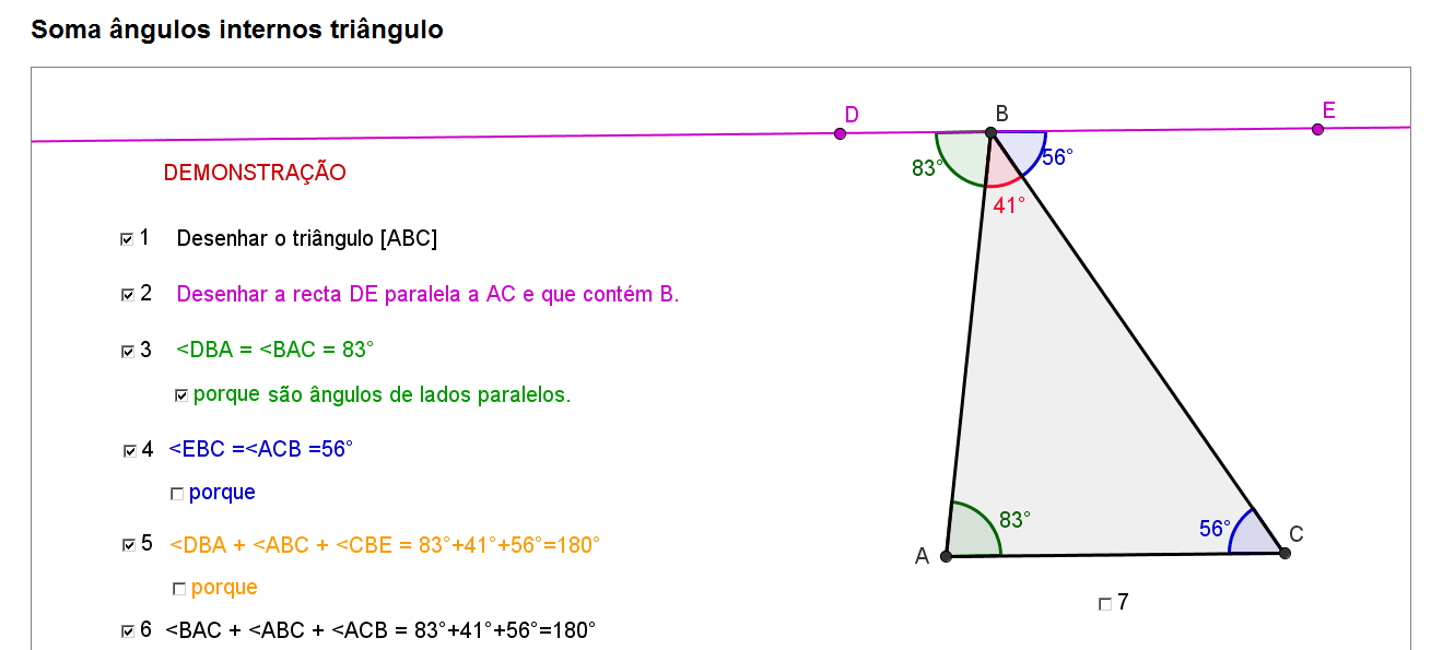 Ângulos e triângulos