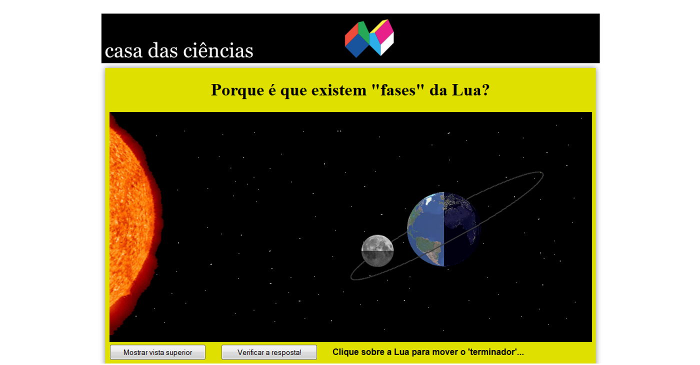 Jogo Fases da Lua · Ciência Interativa